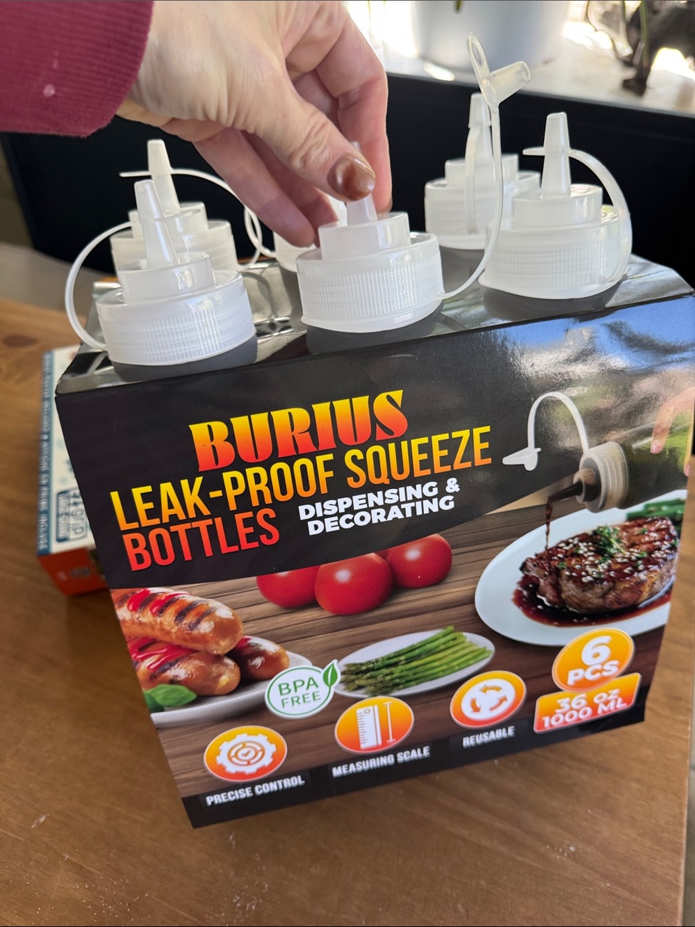 White Leak-Proof Squeeze Bottles - 6 Pack